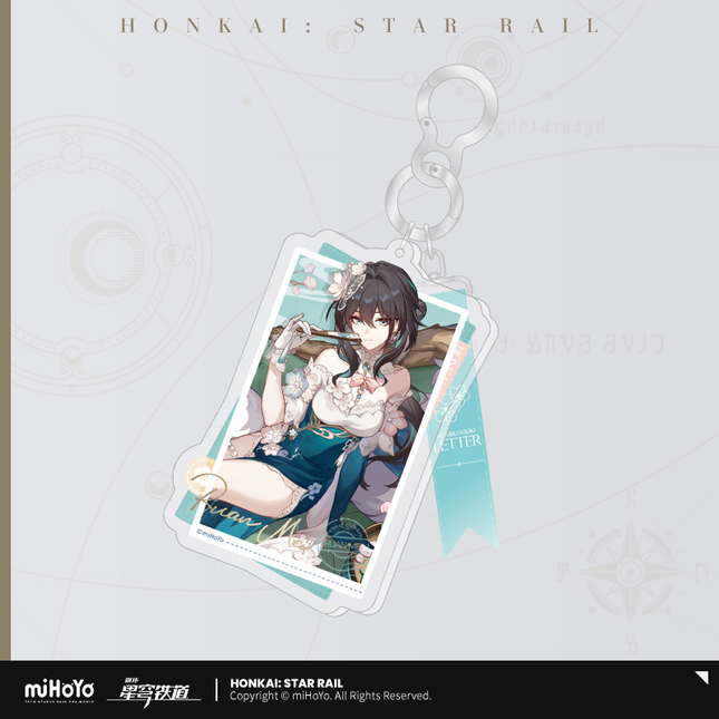 HSR Plumblossom Letter Series Acrylic Keychain - Ruan Mei