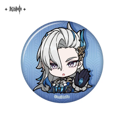 GI Chibi Emotes Series Tinplate Badge Vol. 17 - Neuvillette
