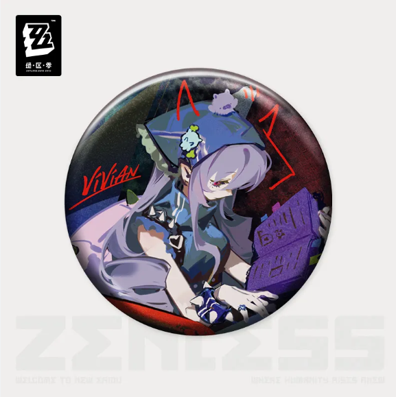 ZZZ Concerto Frequency Series - Bury Tears and the Past Together (Part One) - Tinplate badge-Vivian