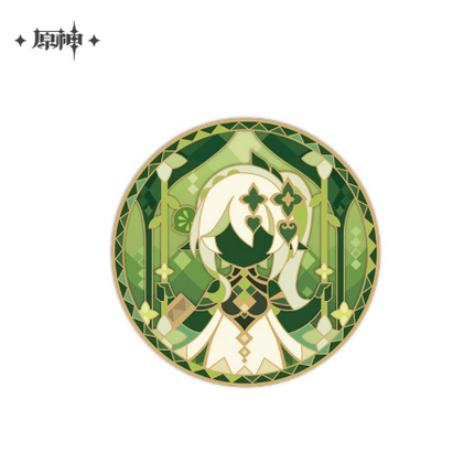 GI Iridescent Invitation Series Rotatable Metal Badge - Nahida