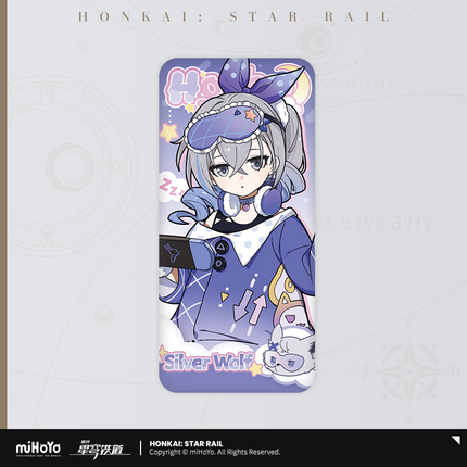 HSR Girls' Dorm Series Tinplate Badge - Silver Wolf