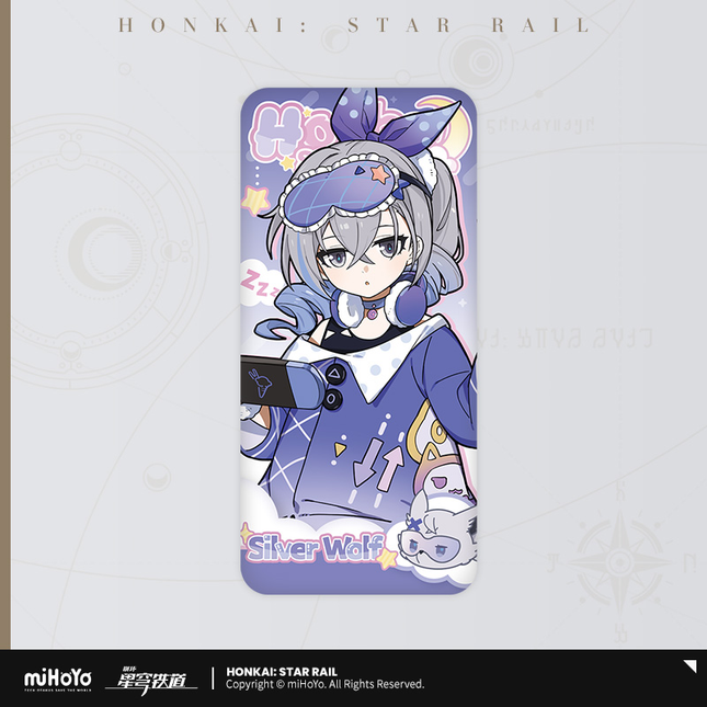 HSR Girls' Dorm Series Tinplate Badge - Silver Wolf