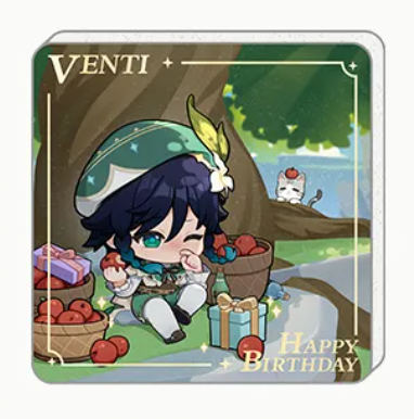 GI Heartfelt Wishes Series Acrylic Fridge Magnet - Venti (Chinese Version)