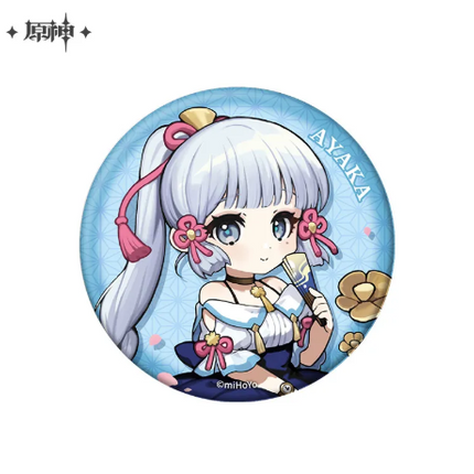 GI Field Trip Themed Series Chibi Character Badge - Kamisato Ayaka