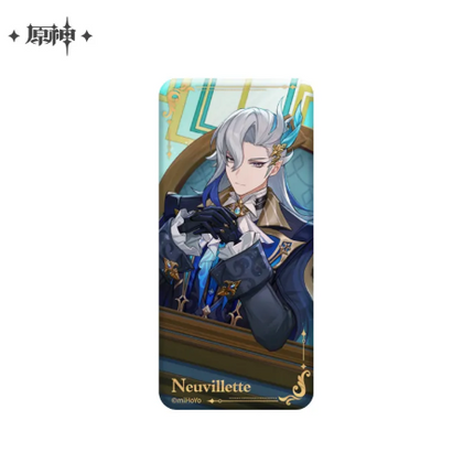 GI Genshin Impact Themed Series Square Badge"To the Stars Shining in the Depths" (Version B) - Neuvillette