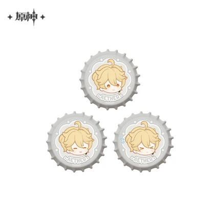 GI Fragrant Fantasia Series Merchandise - Chibi Bottle Cap Badge Set-Aether