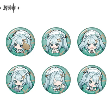 GI Sumeru Themed Coffee Series Chibi Tinplate Badges - Faruzan: Complete Set (6 Designs) (Offline Store Series)